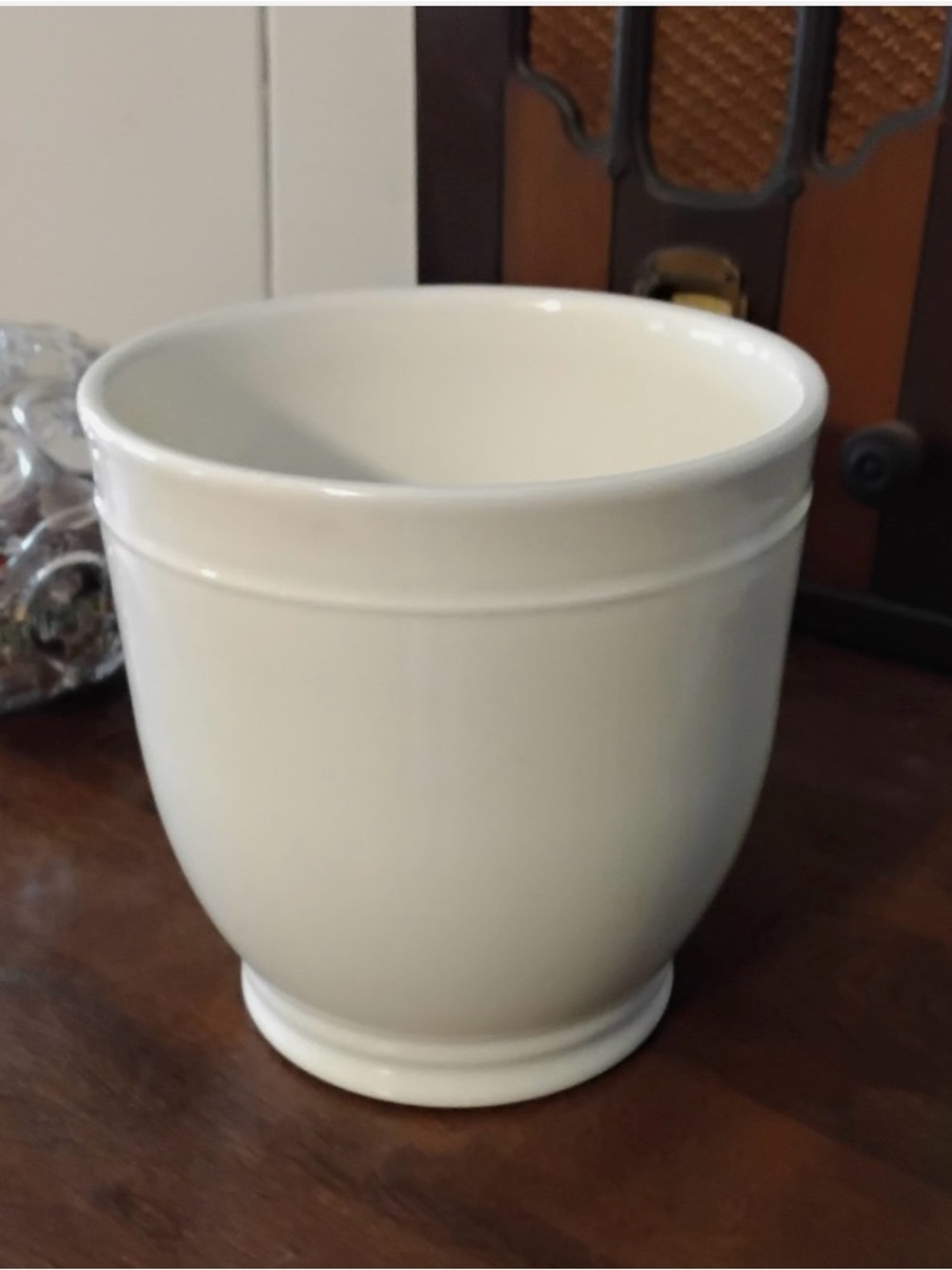 Smith & Hawken Cream White Ceramic Flower Pot 6.5" Portugal Planter Pristine